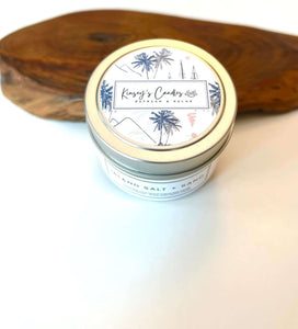 Island Salt + Sand Travel Candle - Kinsey's Candles