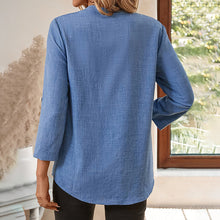 Load image into Gallery viewer, Womens Casual Summer Shirts Notch V Neck Blouses