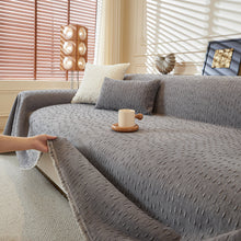 Load image into Gallery viewer, Textured Throw Blanket with 3D Dobby Weave, Minimalist Furniture Protector for Couch