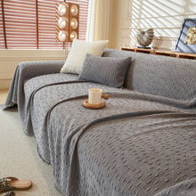 Load image into Gallery viewer, Textured Throw Blanket with 3D Dobby Weave, Minimalist Furniture Protector for Couch