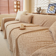 Load image into Gallery viewer, Textured Throw Blanket with 3D Dobby Weave, Minimalist Furniture Protector for Couch