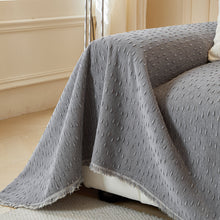 Load image into Gallery viewer, Textured Throw Blanket with 3D Dobby Weave, Minimalist Furniture Protector for Couch