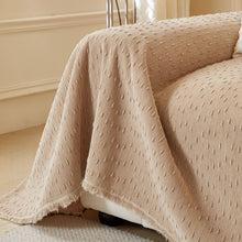 Load image into Gallery viewer, Textured Throw Blanket with 3D Dobby Weave, Minimalist Furniture Protector for Couch
