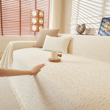 Load image into Gallery viewer, Textured Throw Blanket with 3D Dobby Weave, Minimalist Furniture Protector for Couch