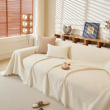 Load image into Gallery viewer, Textured Throw Blanket with 3D Dobby Weave, Minimalist Furniture Protector for Couch
