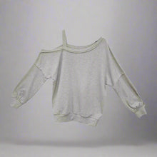 Load image into Gallery viewer, Ladies&#39; Off Shoulder Long Sleeved Printed Love Hoodie