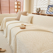 Load image into Gallery viewer, Textured Throw Blanket with 3D Dobby Weave, Minimalist Furniture Protector for Couch