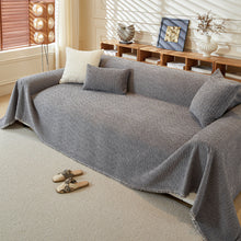 Load image into Gallery viewer, Textured Throw Blanket with 3D Dobby Weave, Minimalist Furniture Protector for Couch
