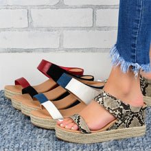 Load image into Gallery viewer, Wedge Heel Slippers Casual Sandals Hemp High Wedge Heel Shoes