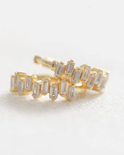 Load image into Gallery viewer, Crystal Baguette Huggies