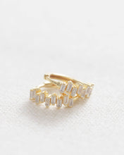 Load image into Gallery viewer, Crystal Baguette Huggies