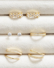 Load image into Gallery viewer, Crystal Baguette Huggies