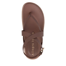 Load image into Gallery viewer, Elise Brown Flat Leather Sandal