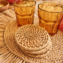 Load image into Gallery viewer, Laguna Woven Rattan Coasters, Set of 2