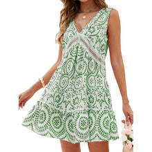 Load image into Gallery viewer, Boho V-Neck Sleeveless Summer Beach Dress