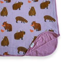 Load image into Gallery viewer, Capybara Reversible Double Layer Bamboo Blanket