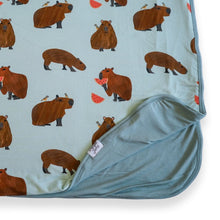 Load image into Gallery viewer, Capybara Reversible Double Layer Bamboo Blanket
