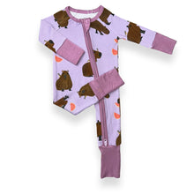 Load image into Gallery viewer, Capybara Baby Zip Pajamas