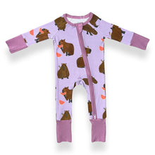 Load image into Gallery viewer, Capybara Baby Zip Pajamas