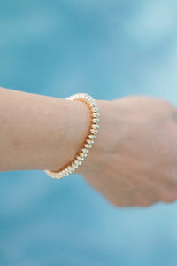 6mm gold disc bracelet