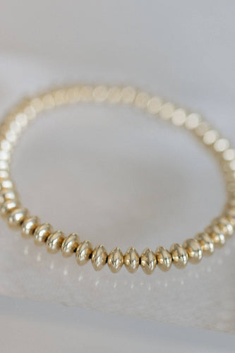 6mm gold disc bracelet