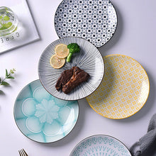 Load image into Gallery viewer, 8-Inch Porcelain Shallow Dish – Elegant Round Dinner Plate Collection
