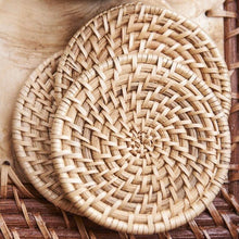 Load image into Gallery viewer, Laguna Woven Rattan Coasters, Set of 2