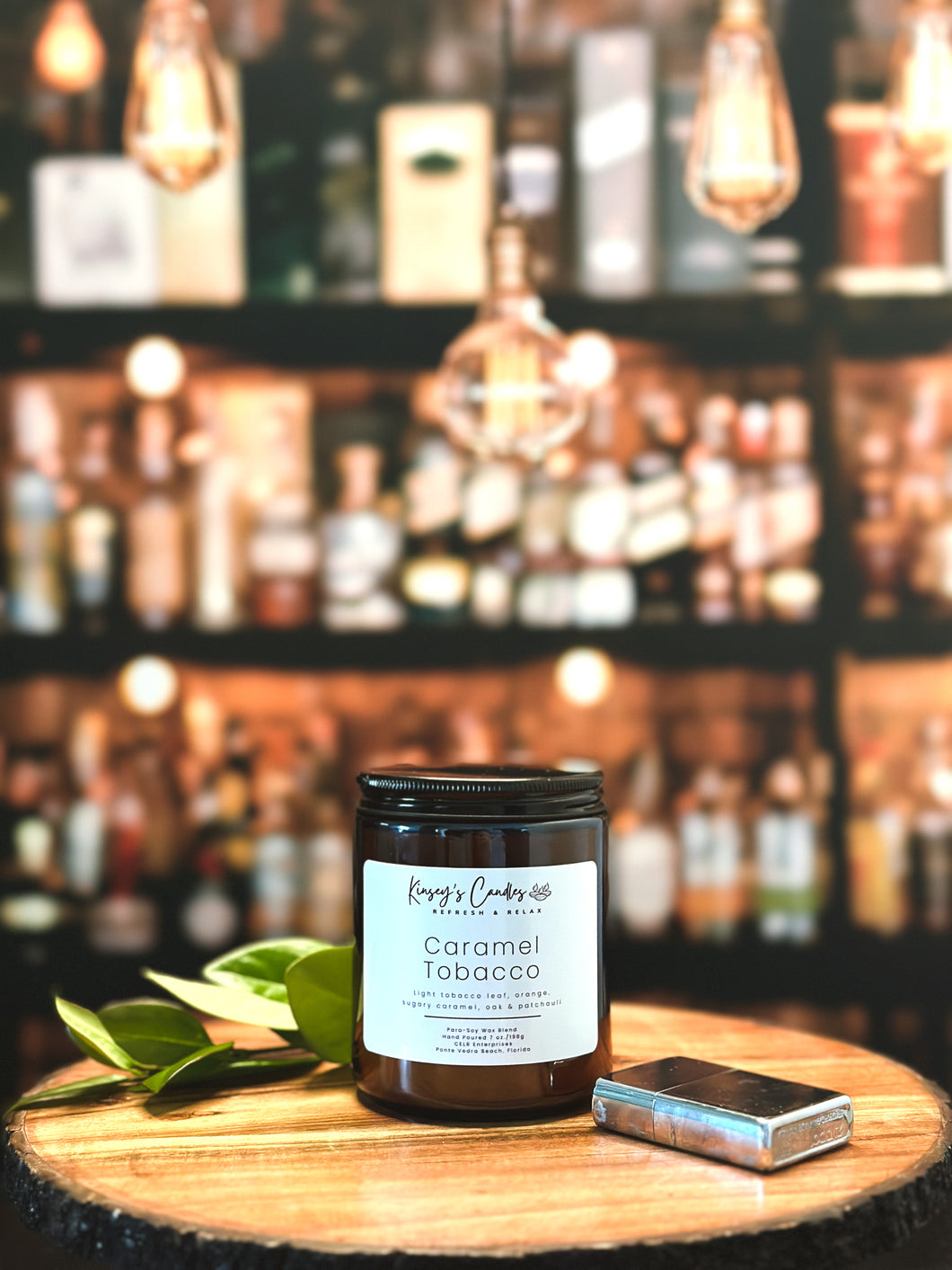 tobacco caramel candle w/charms premium fragrance throw Members Lounge Candle - Tobacco