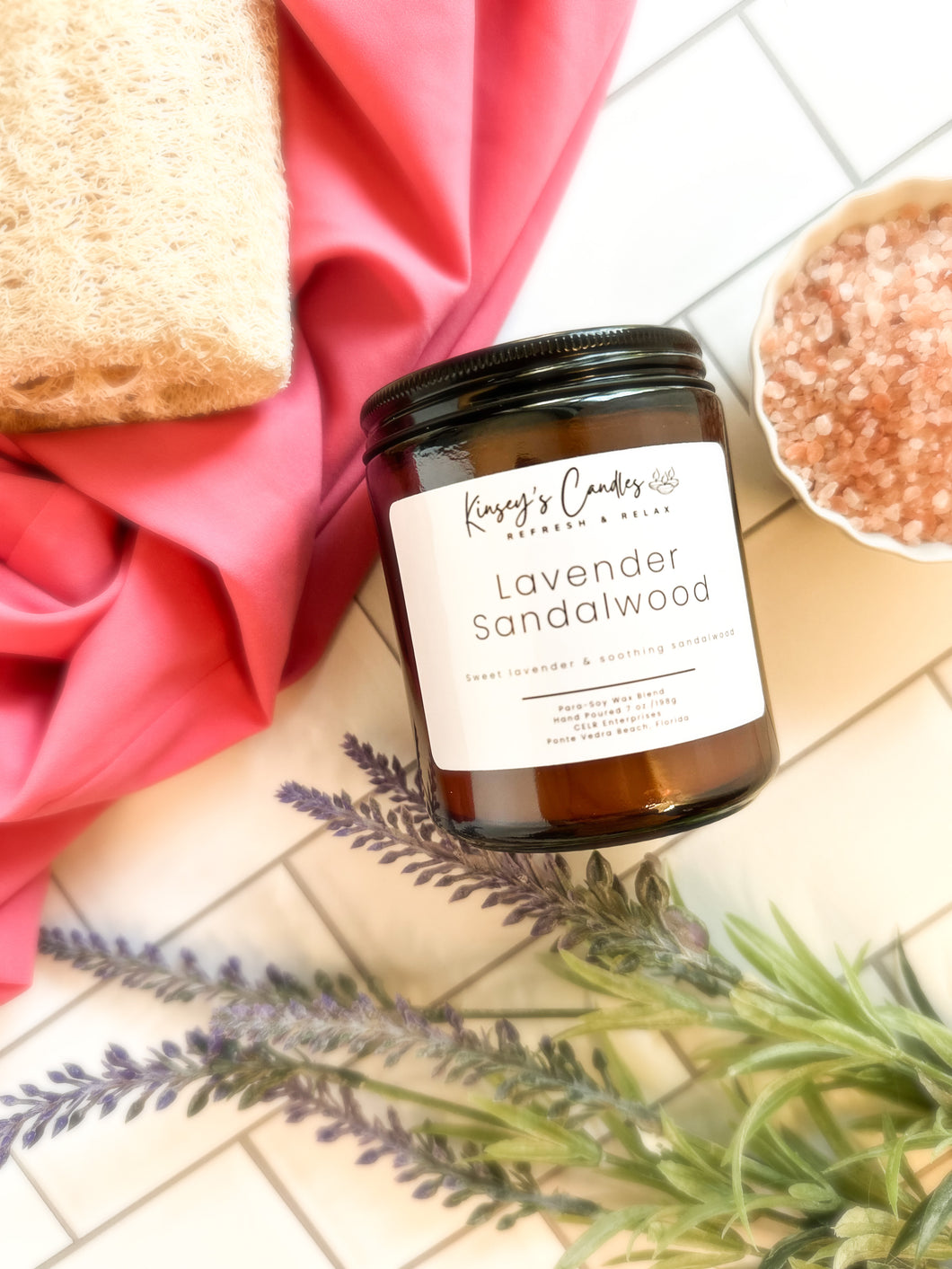 Lavender Sandalwood Candle - Kinsey's Candles