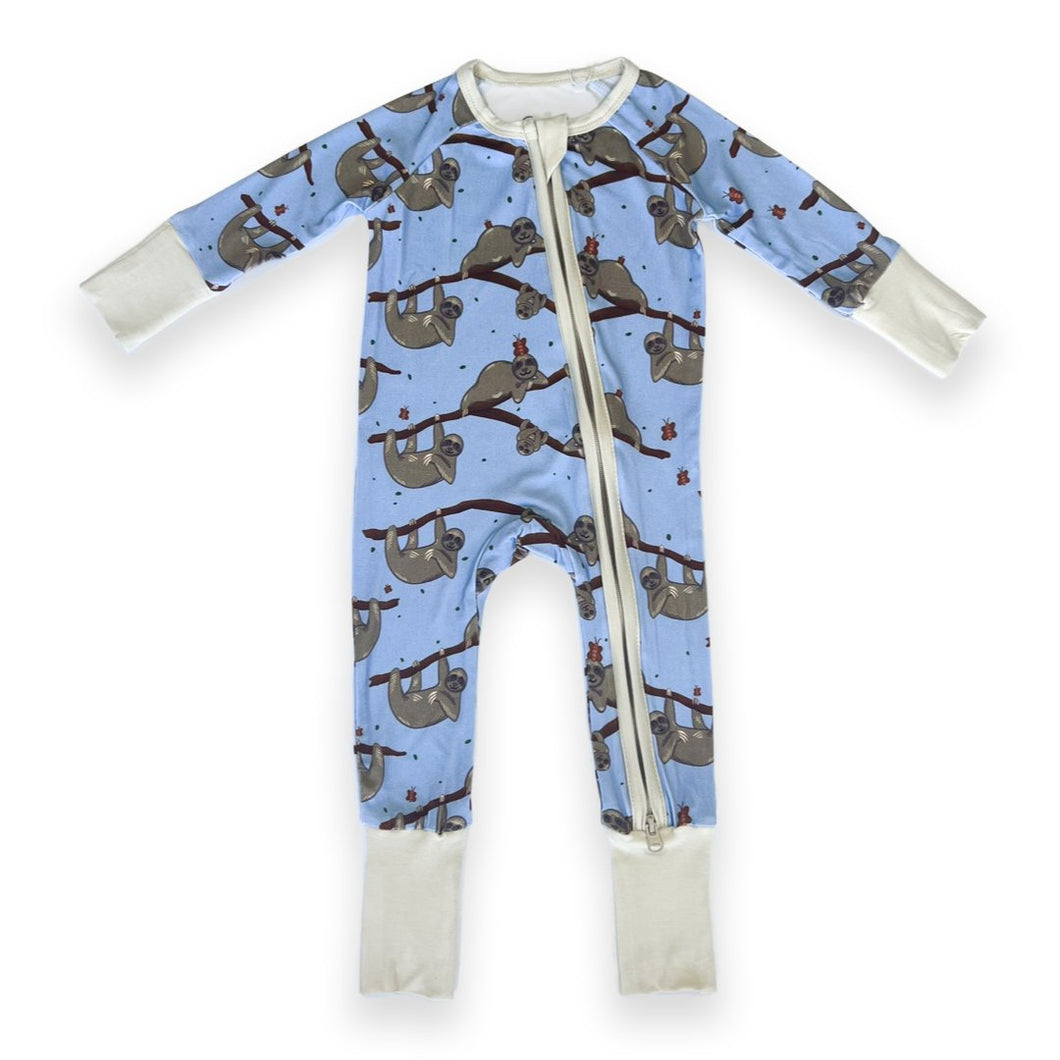 Sloth Baby Zip Pajamas