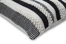 Load image into Gallery viewer, Square Outdoor and Indoor Safe Black and White Striped Pillow