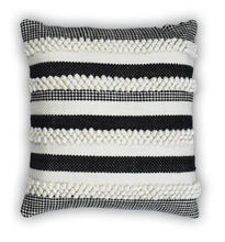Load image into Gallery viewer, Square Outdoor and Indoor Safe Black and White Striped Pillow